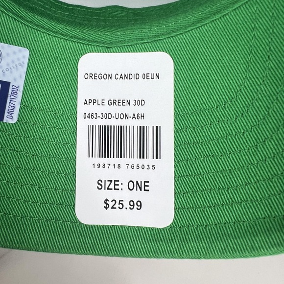 Oregon Ducks Hat Cap Strap Back Womens One Size Green Yellow NCAA College Patch - Picture 10 of 14